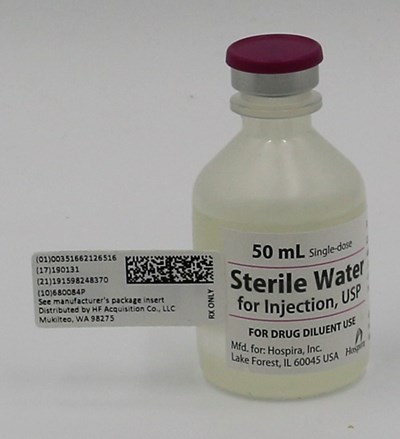 Serialized Label (Serialized 51662 1265 1 Sterile Water 50)